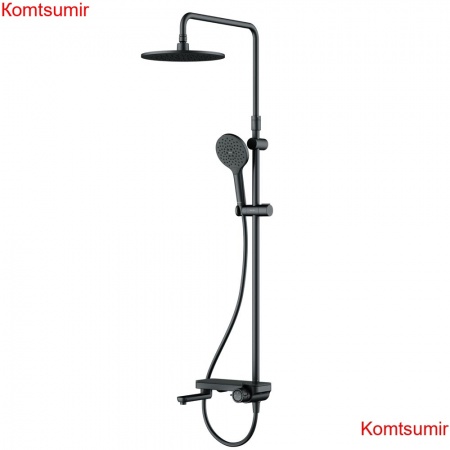 AM.PM F0780722 Like, душ.система: см-ль-полка д/ванны/душа, душ.штанга 1030-1460мм, верхний душ 220 мм, ру