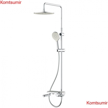 AM.PM F0780700 Like, душ.система: см-ль-полка д/ванны/душа, душ.штанга 1030-1460мм, верхний душ 220 мм, ру