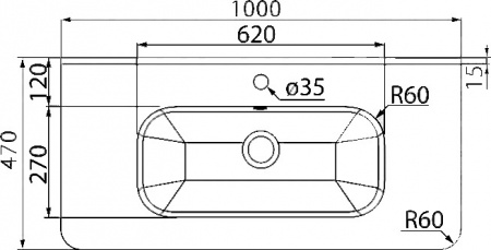 Мебельная раковина Iddis 0101000I28