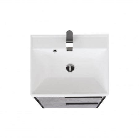 Тумба Fostero 60 подвесная Цемент Светлый с раковиной