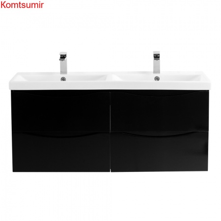 База под раковину подвесная с четырмя ящиками BelBagno MARINO-CER-1200-4C-SO-2-NL-P Nero Lucido