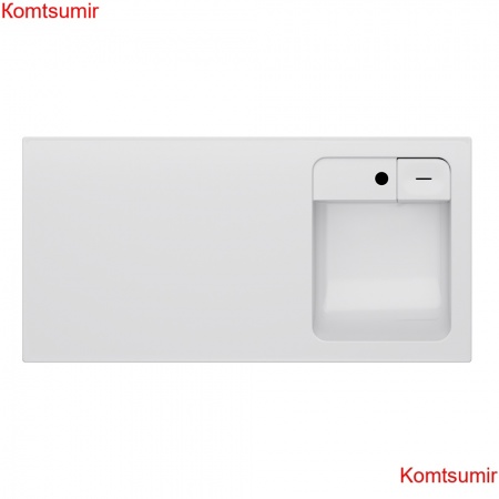 M85AWPR1001WG X-Joy, Раковина над стиральной машиной, литьевой мрамор, правая, 100 см, белый глянец