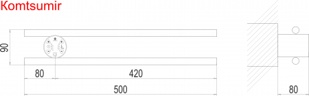 Полка Электро П2 КРУГ 500х90