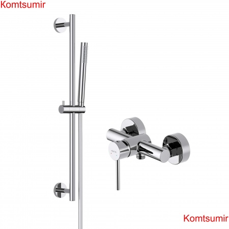 AQ1360CR ЕВРОПА смеситель для душа + AQ2012CR ЕВРОПА душевой гарнитур 1jet 65 см