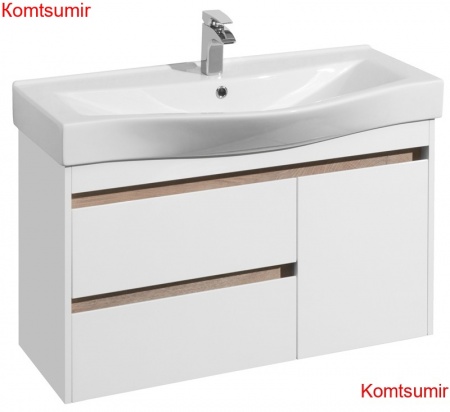 Тумба под раковину AQUATON Нортон 100 подвесная, белая (1A249001NT010)