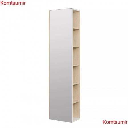 Пенал подвесной AQUATON Сканди с зеркалом, дуб верона (1A253403SDB20)