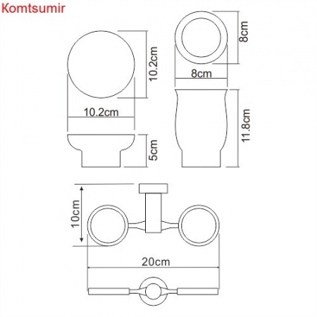 WasserKRAFT K-24226 Держатель стакана и мыльницы