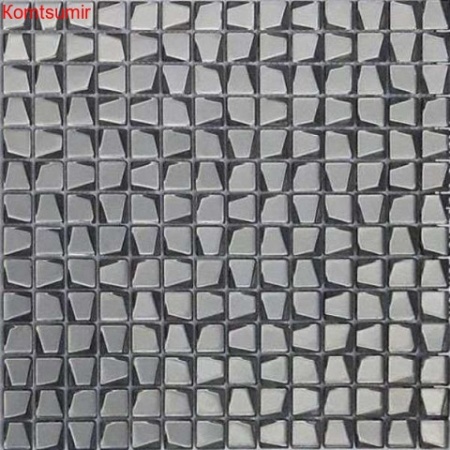 Мозаика Caramelle Mosaic Titanio trapezio 20x20x6