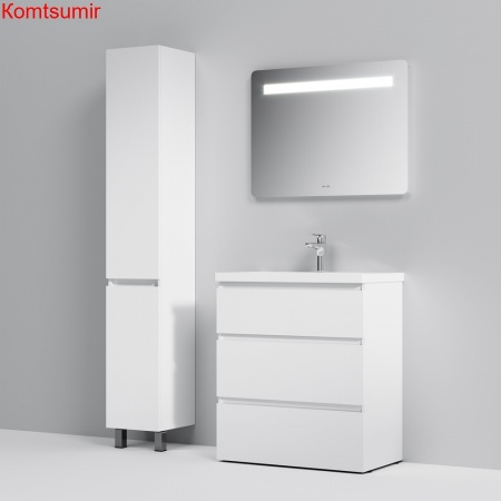 M91FSX0752WG GEM S, База под раковину, напольная, 75 см, 3 ящика, белый глянец