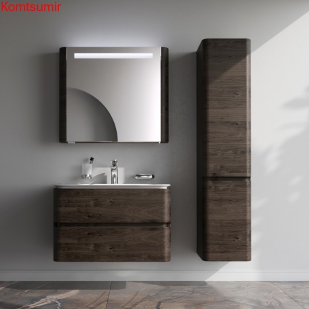 M30FHX0802TF Sensation, База под раковину, подвесная, 80 см, ящики, табачный дуб, текстурированная,