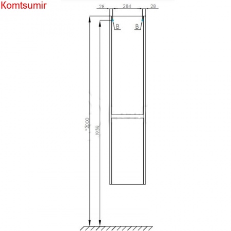 Пенал подвесной AQUATON НОРТОН левый, белый (1A249403NT01L)