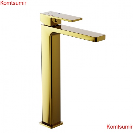 Damixa 530250600 Gala, смеситель для раковины высокий, золото