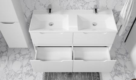 Тумба Wector 120 подвесная белая