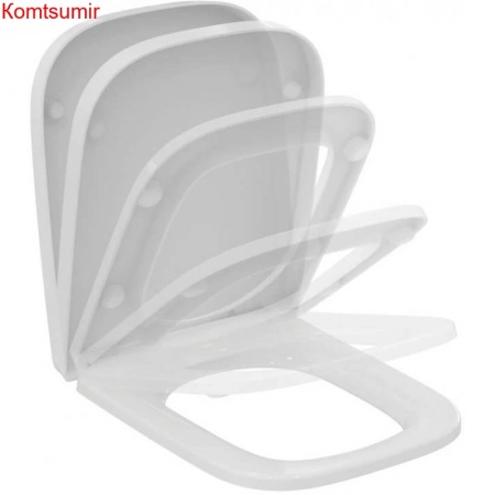 Крышка-сиденье для унитаза Ideal Standard i.life A с функцией плавного закрытия, белая (T453101)