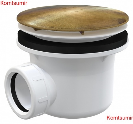 Сифон для поддона AlcaPlast A49 Antic белый, бронза