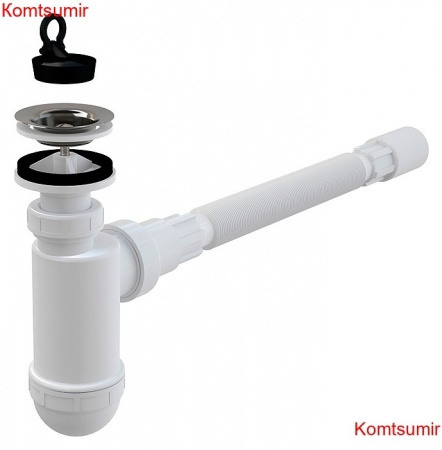 Сифон для раковины AlcaPlast белый