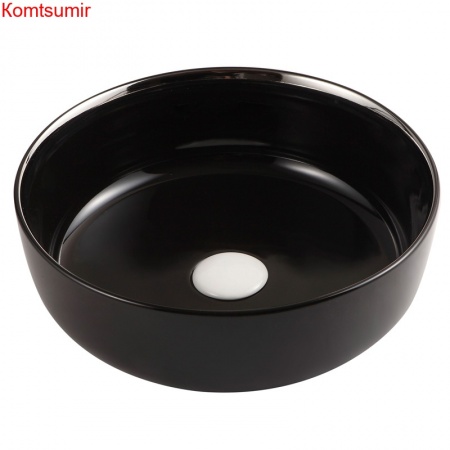 Раковина Azario 38,5х38,5х14 ультратонкая, черная глянец (AZ-4003)