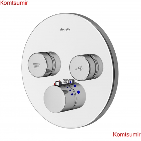 AM.PM F50A85700 Inspire V2.0, TouchReel смеситель для 2 потребителей с термостатом, монтируемый в стену, х