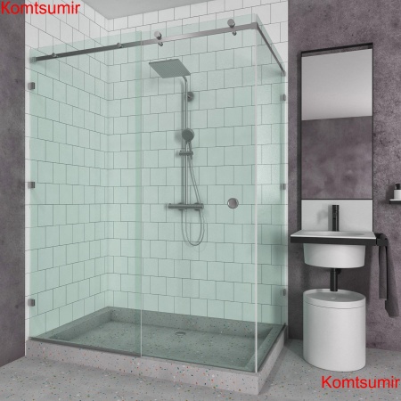 Душевое ограждение 120х80 "GLASS" Раздвижная дверь, профиль хром, 6мм. Душевое ограждение 120х80 "GLASS" Раздвижная дверь, профиль хром, 6мм.