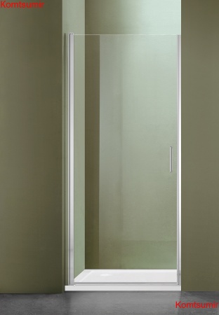 Душевое ограждение SANTREK AQUA Luna- DP- 800-C-Chrome 800*1850Прямое, стекло Прозр. 5мм, профиль Хром