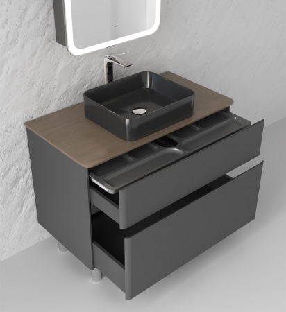 Тумба Morelle 100 напольная Антрацит/Трюфель