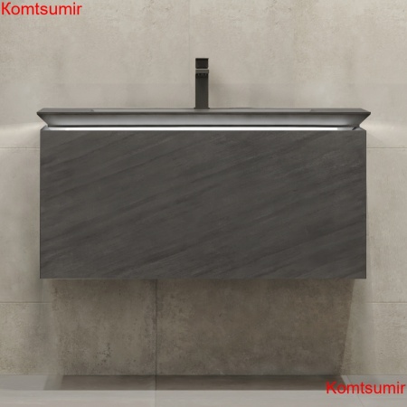 Тумба Incline 100 подвесная, бетон