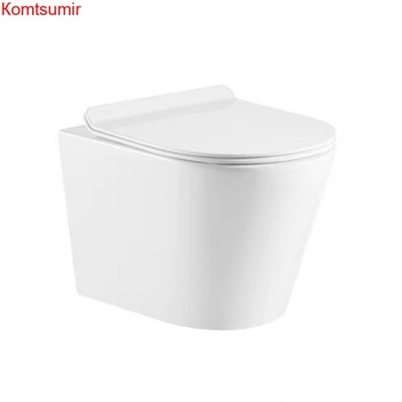 Унитаз подвесной Azario Vento 48х37х36 безободковый с быстросъемным сиденьем микролифт (AZ-2001)