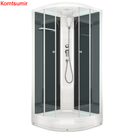 Душевая кабина Domani-Spa Delight Slim чёрное стекло 99 (90х90)