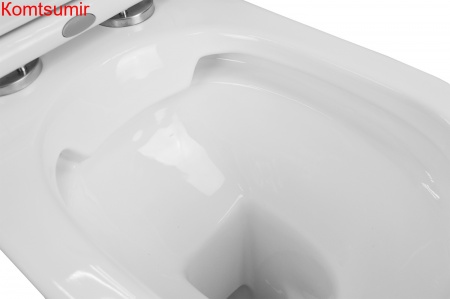 Унитаз-компакт Azario FRETTA ROUND N 340х650х770 напольный, безободковый, c быстросьемным сиденьем микролифт (AZ-1038A)