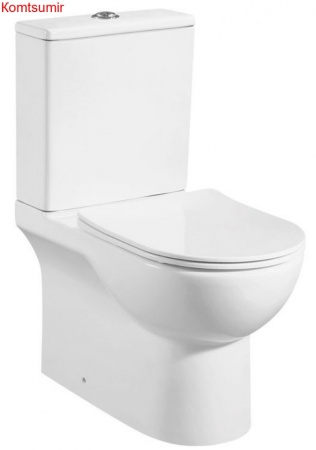 Унитаз - компакт напольный AZARIO Ambra 645x370x815, безободковый в комплекте сиденьем микролифт (AZ-848) Унитаз - компакт напольный AZARIO Ambra 645x370x815, безободковый в комплекте сиденьем микролифт (AZ-848)