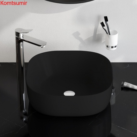 M8FWCC30430BM Func Раковина накладная, квадрат, 43 см, цвет черный матовый