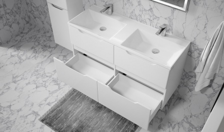 Тумба Wector 120 подвесная белая