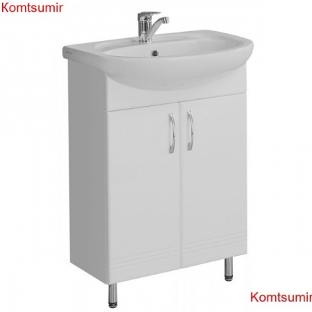 Тумба под раковину AQUATON ОНДА-60 напольная, белая (1A122801ON010)