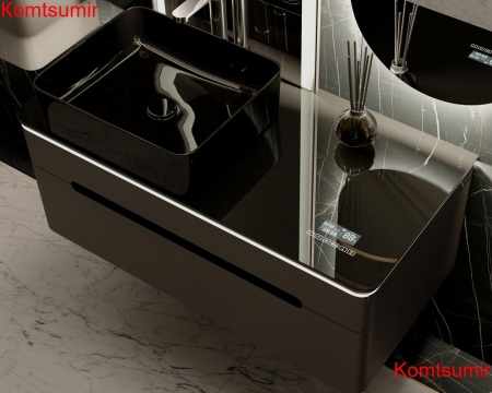 Тумба Shine 100 с Медиа Модулем подвесная антрацит