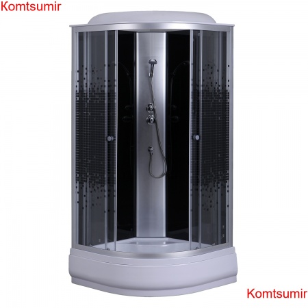 Душевая кабина Loranto 90х90х215 поддон 25см, мозайчатый узор, прозрачное стекло 4мм, профиль хром (CS669025K90)