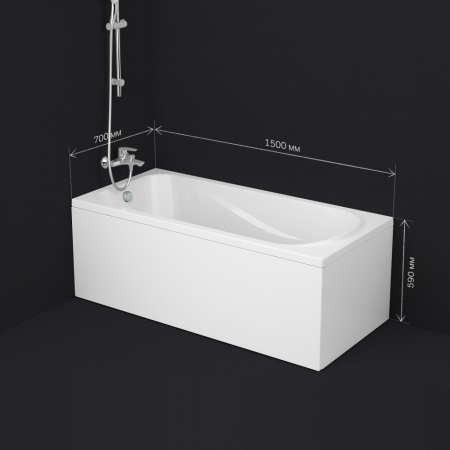 AM.PM W76A-150-070W-A Sense New, ванна акриловая А0 150х70, см