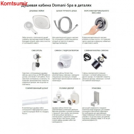 Душевая кабина DOMANI-Spa Delight Slim 99 high (90*90)