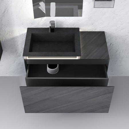 Тумба Incline 90 подвесная, бетон