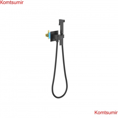 Комплект для гигиенического душа встроенный (смеситель + гигиеническая лейка + шланг) AQUATEK, матовый черный AQ1022MB ЛИБРА
