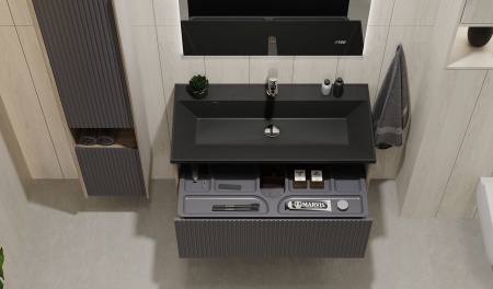 Тумба Tossony 90 подвесная Дуб Самдал/Антрацит