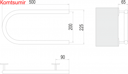 Электро 25 П-обр 500х200 Полотенцесушитель  TERMINUS