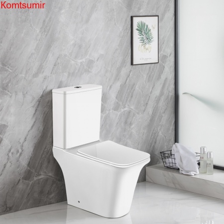 Унитаз напольный Azario AVERO 660x360х820 безободковый со смывным механизмом Geberit, бачком и сиденьем микролифт (AZ-1213A-G)