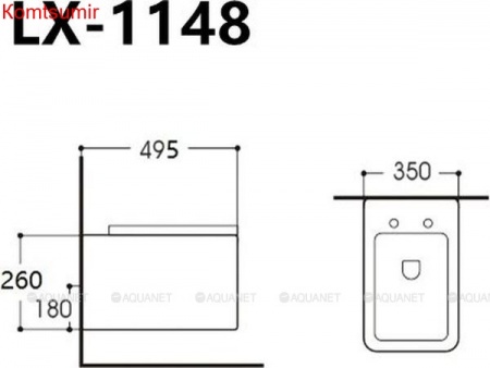 Унитаз подвесной Aquanet Trend Rimless LX-1148