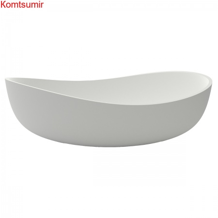 Раковина AZARIO 650x400x200 накладная из искусственного камня, белая матовая (AZ-1214S)