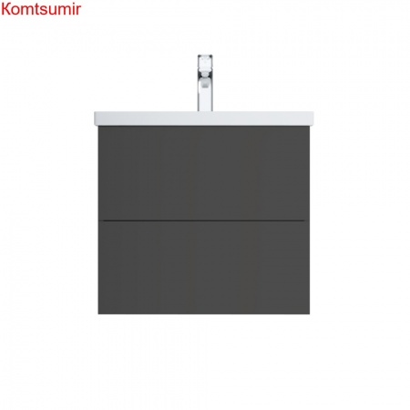M90FHX06022GM GEM, База под раковину, подвесная, 60 см, 2 ящика push-to-open, графит матовый