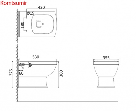 Creo Ceramique ORLEANS Унитаз подвесной с сидением микролифт Creo Ceramique ORLEANS Унитаз подвесной с сидением микролифт