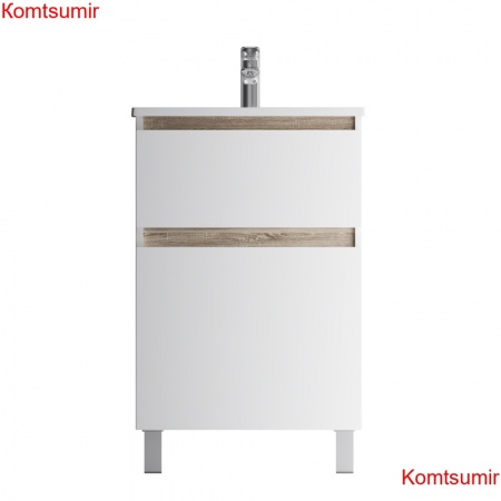 M85AFSX0552WG X-Joy, База под раковину, напольная, 55 см, 2 ящика, белый глянец