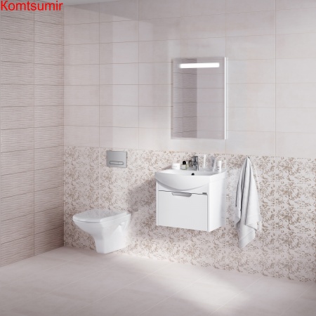 Зеркало: LED 010 base 50*70, с подсветкой, белый, Сорт1 Зеркало: LED 010 base 50*70, с подсветкой, белый, Сорт1