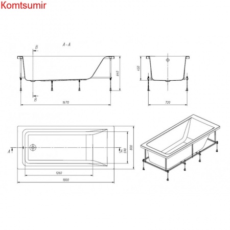 Ванна акриловая Roca EASY прямоугольная 180x80 белая (7248618000) Ванна акриловая Roca EASY прямоугольная 180x80 белая (7248618000)