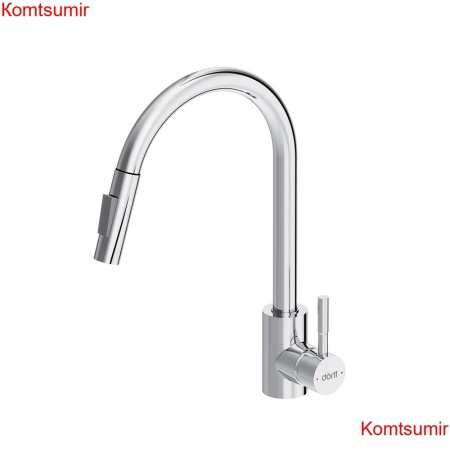 Dorff D3007500 Logic кухонный смеситель вытягивающимся изливом Logic, хром